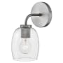 Lark Percy 1 Light 7" Wide Bathroom Sconce with Clear Glass Shade Antique Nickel