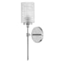 Lark Mabel 19" Tall Bathroom Sconce with Clear Hobnail Glass Chrome