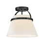 Lark Tori 12" Wide Semi-flush Ceiling Fixture Black