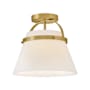 Lark Tori 12" Wide Semi-flush Ceiling Fixture Lacquered Brass