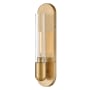 Lark Tully 18" Tall Wall Sconce with Clear Glass Shade Lacquered Brass