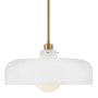 Lark Maisie 15" Wide Pendant with Cased Opal Shade Lacquered Brass