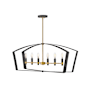 Lark Sammi 6 Light 40" Wide Linear Chandelier Black