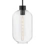 Lark Greer 9" Wide Mini Pendant with Clear Glass Shade Black