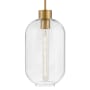 Lark Greer 9" Wide Mini Pendant with Clear Glass Shade Lacquered Brass