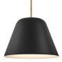 Lark Madi 16" Wide Pendant Lacquered Brass / Black