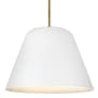 Lark Madi 16" Wide Pendant Lacquered Brass / Matte White