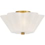Lark Honey 3 Light 15" Wide Semi-Flush Bowl Ceiling Fixture Distressed Brass