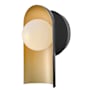 Lark Zuri 10" Tall Wall Sconce Black / Lacquered Brass