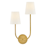 Lark Cora 2 Light 22" Tall Wall Sconce Lacquered Brass