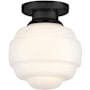 Lark Penny 9" Wide Semi-Flush Globe Ceiling Fixture Black