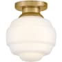 Lark Penny 9" Wide Semi-Flush Globe Ceiling Fixture Lacquered Brass