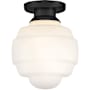 Lark Penny 12" Wide Semi-Flush Globe Ceiling Fixture Black