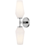 Lark Gio 2 Light 21" Tall Bathroom Sconce Chrome