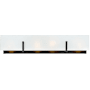 Lark Roman 4 Light 25" Wide Bath Bar with White Etched Glass Shade Black