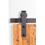 Leatherneck Hardware 142 Premium Series 84 Inch Standard Straight Style Sliding Barn Door Track and Fitting Set Black
