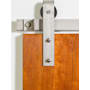 Leatherneck Hardware 142 Premium Series 84 Inch Standard Straight Style Sliding Barn Door Track and Fitting Set Mill Stainless