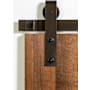 Leatherneck Hardware 142 Premium Series 60 Inch Standard Straight Style for Bi-Parting Sliding Barn Doors Track and Fitting Set Painted Bronze