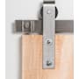 Leatherneck Hardware 142 Premium Series 60 Inch Standard Straight Style for Bi-Parting Sliding Barn Doors Track and Fitting Set Brushed Nickel