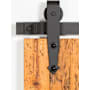 Leatherneck Hardware 142 Premium Series 72 Inch Arrow Style Sliding Barn Door Track and Fitting Set Black