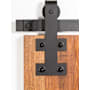 Leatherneck Hardware 142 Premium Series 84 Inch I-Shape Style Sliding Barn Door Track and Fitting Set Black