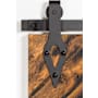 Leatherneck Hardware 142 Premium Series 96 Inch Teardrop Style Sliding Barn Door Track and Fitting Set Black