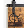 Leatherneck Hardware 142 Premium Series 84 Inch Vined Style Sliding Barn Door Track and Fitting Set Black