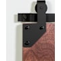 Leatherneck Hardware 142 Premium Series 84 Inch Cornered Style Sliding Barn Door Track and Fitting Set Black