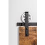 Leatherneck Hardware 142 Premium Series 60 Inch Six Shooter Style Sliding Barn Door Track and Fitting Set Black