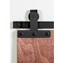Leatherneck Hardware 142 Premium Series 60 Inch T-Top Style for Bi-Parting Sliding Barn Doors Track and Fitting Set Black