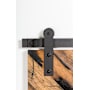Leatherneck Hardware 142 Premium Series 84 Inch Low Profile Straight Style Sliding Barn Door Track and Fitting Set Black