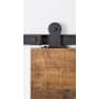 Leatherneck Hardware 142 Premium Series 84 Inch Low Profile Top Mount Style Sliding Barn Door Track and Fitting Set Black