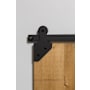 Leatherneck Hardware 140 Mini Series 60 Inch Cornered Style Sliding Barn Door Track and Fitting Set Black