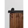 Leatherneck Hardware 60 Inch Top Mounted Mini for Bi-Parting Sliding Barn Doors Track and Fitting Set for Wood Doors Kit from the Flat Track Collection Black