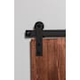 Leatherneck Hardware 84 Inch Side Mounted Mini for Bi-Parting Sliding Barn Doors Track and Fitting Set for Wood Doors Kit from the Flat Track Collection Black
