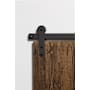 Leatherneck Hardware 140 Mini Series 84 Inch Arrow Style Sliding Barn Door Track and Fitting Set Black