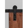 Leatherneck Hardware 72 Inch Side Mounted Light Sliding Barn Door Track and Fitting Set for Wood Doors Kit from the Flat Track Collection Black