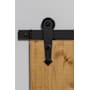 Leatherneck Hardware 141 Light Series 72 Inch Arrow Style Sliding Barn Door Track and Fitting Set Black