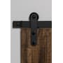 Leatherneck Hardware 141 Light Series 72 Inch Rounded Style Sliding Barn Door Track and Fitting Set Black