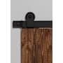 Leatherneck Hardware 84 Inch Top Mounted Light Sliding Barn Door Track and Fitting Set for Wood Doors Kit from the Flat Track Collection Black