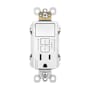 Legrand Radiant 15 Ampere Tamper Resistant Self-Test GFCI Electrical Outlet and Single Pole Light Switch White