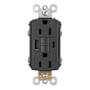 Legrand Radiant 15 Ampere Tamper Resistant Self-Test GFCI Electrical Outlet with USB Type A/C Graphite