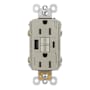 Legrand Radiant 15 Ampere Tamper Resistant Self-Test GFCI Electrical Outlet with USB Type A/C Nickel