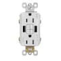 Legrand Radiant 15 Ampere Tamper Resistant Weather Resistant Self-Test GFCI Electrical Outlet White
