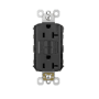 Legrand Radiant 20 Ampere Tamper Resistant Self-Test GFCI Electrical Outlet Black