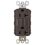 Legrand Radiant 20 Ampere Tamper Resistant Weather Resistant Self-Test GFCI Electrical Outlet Brown