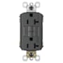 Legrand Radiant 20 Ampere Tamper Resistant Weather Resistant Self-Test GFCI Electrical Outlet Black