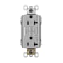 Legrand Radiant 20 Ampere Tamper Resistant Weather Resistant Self-Test GFCI Electrical Outlet Gray