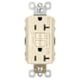 Legrand Radiant 20 Ampere Tamper Resistant Weather Resistant Self-Test GFCI Electrical Outlet Light Almond