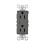 Legrand Radiant 15 Ampere Tamper Resistant Decorator Electrical Outlet Black